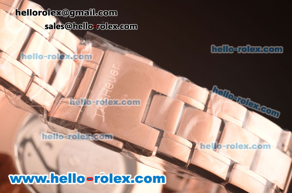 Tag Heuer Mikrograph Asia Automatic Full Rose Gold and Black/Silver Dial - Click Image to Close